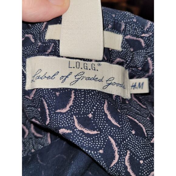 Label of Graded Goods H&M Men's Button Down Floral Shirt Sz L - Picture 3 of 5